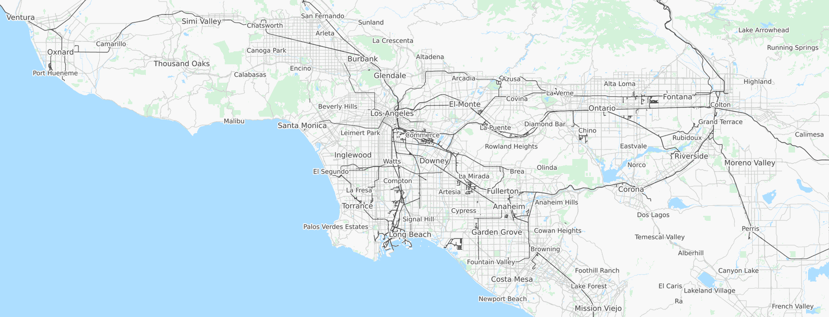 Google Map of LA